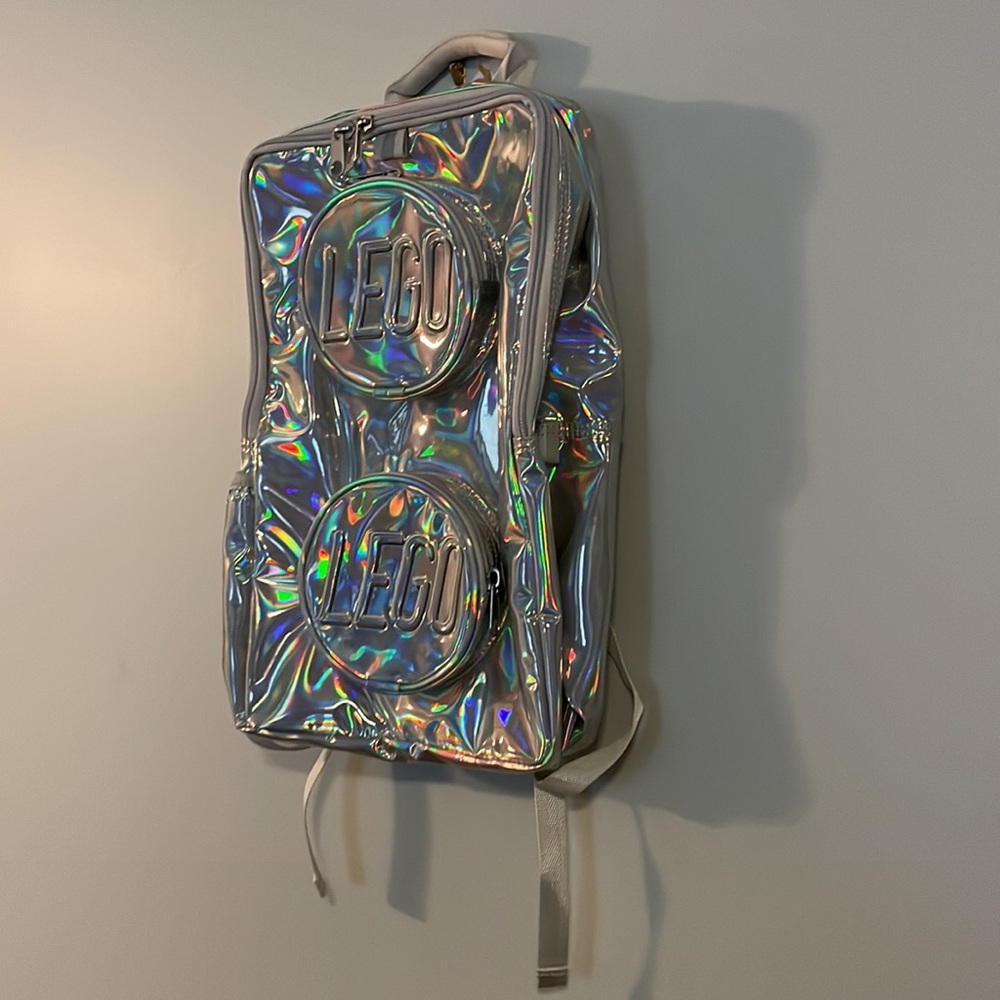 NWT LEGO Holographic Brick 15" Backpack - Picture 7 of 14
